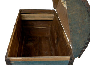 19th Century Swedish Hand Painted Dome Top Coffer — thumbnail 3