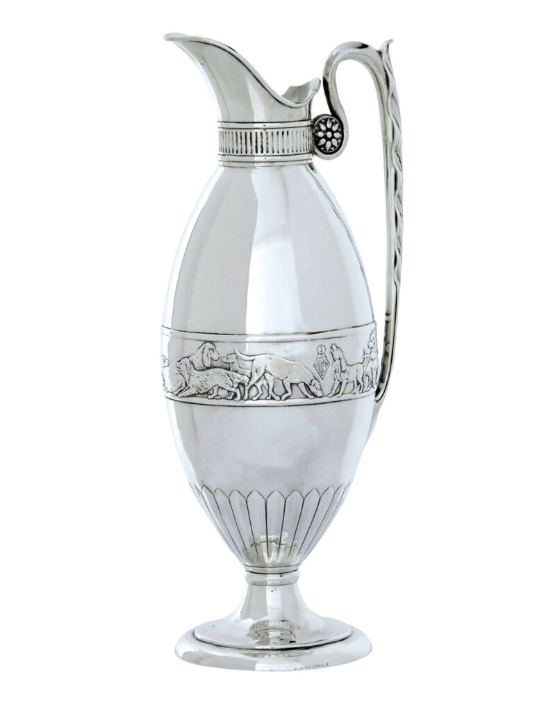 19th Century Silver Claret Jug by Frederick Elkington