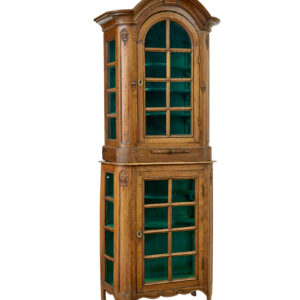 MID 19TH CENTURY GLAZED CARVED OAK LIÈGE CABINET