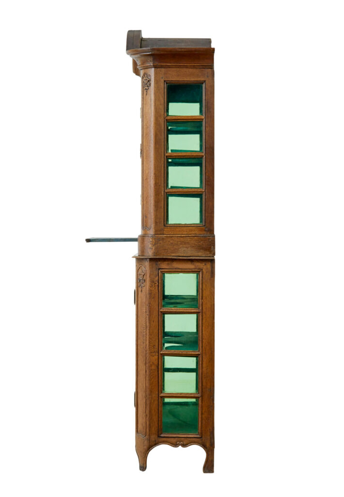 Mid 19th Century Glazed Carved Oak Liège Cabinet — image 8