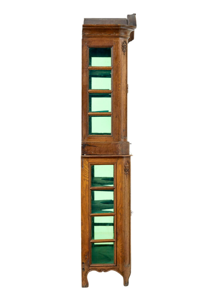 Mid 19th Century Glazed Carved Oak Liège Cabinet — image 6