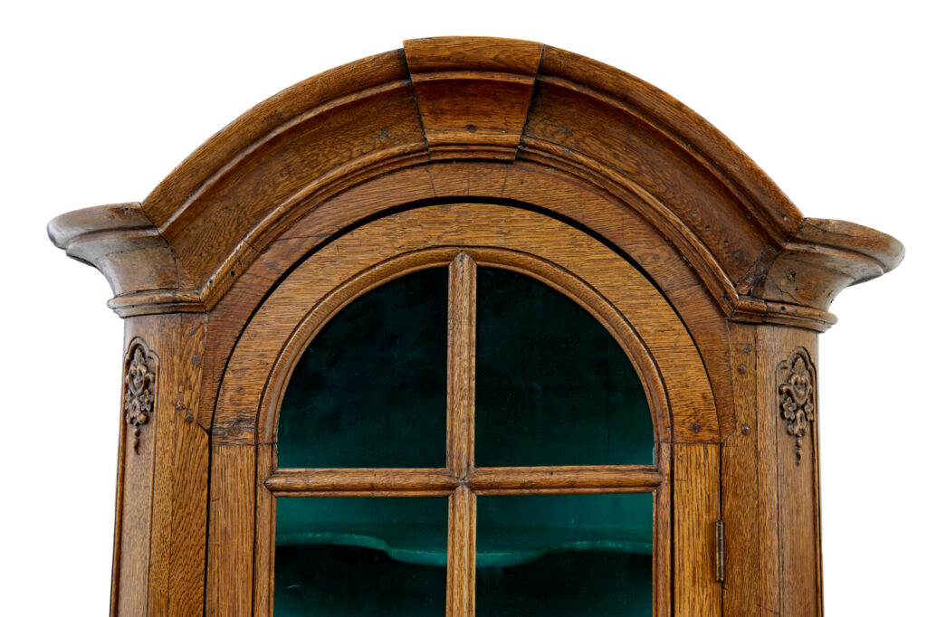 Mid 19th Century Glazed Carved Oak Liège Cabinet — image 3