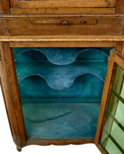 Mid 19th Century Glazed Carved Oak Liège Cabinet — thumbnail 2