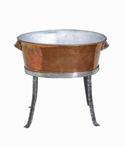 19th Century Arts and Crafts Copper Bowl on Stand — thumbnail 5