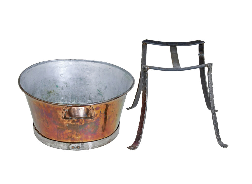 19th Century Arts and Crafts Copper Bowl on Stand — image 3