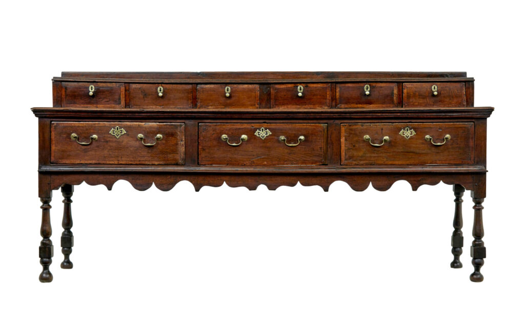 Georgian 18th Century Oak Dresser Base and Spice Drawers — image 6