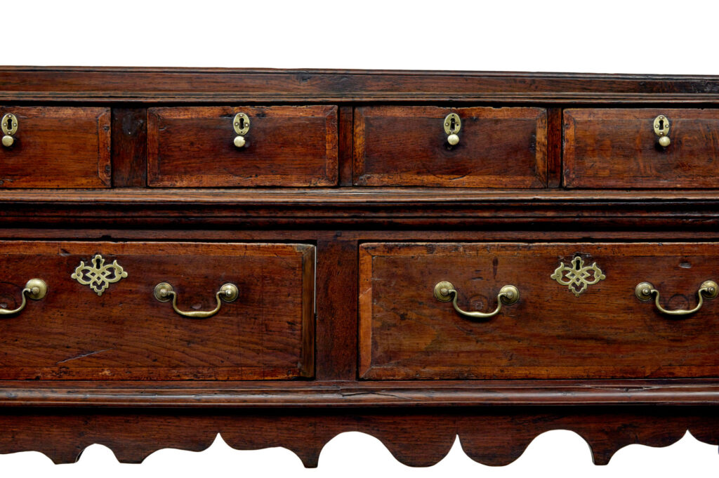 Georgian 18th Century Oak Dresser Base and Spice Drawers — image 10