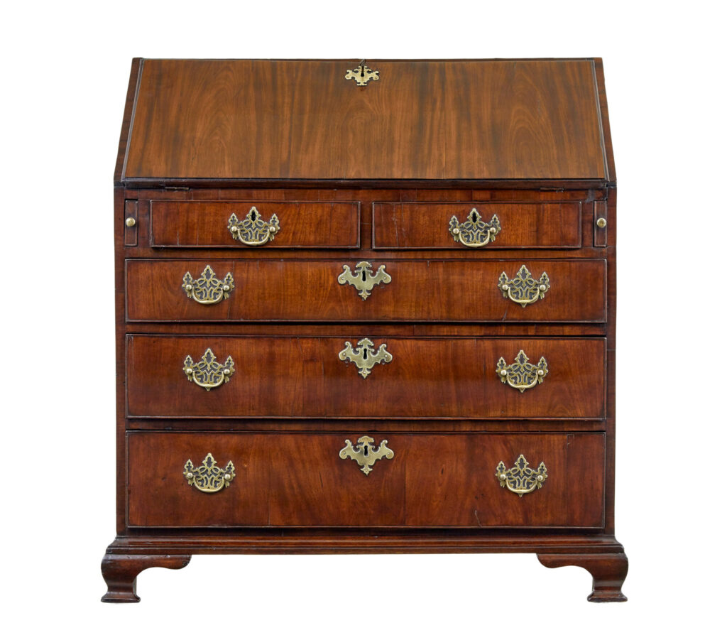 Late 18th Century Georgian Walnut Bureau — image 1