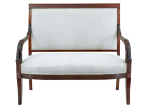 French 7 Piece 19th Century Empire Mahogany Salon Suite — thumbnail 10