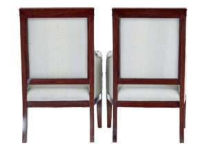French 7 Piece 19th Century Empire Mahogany Salon Suite — thumbnail 5