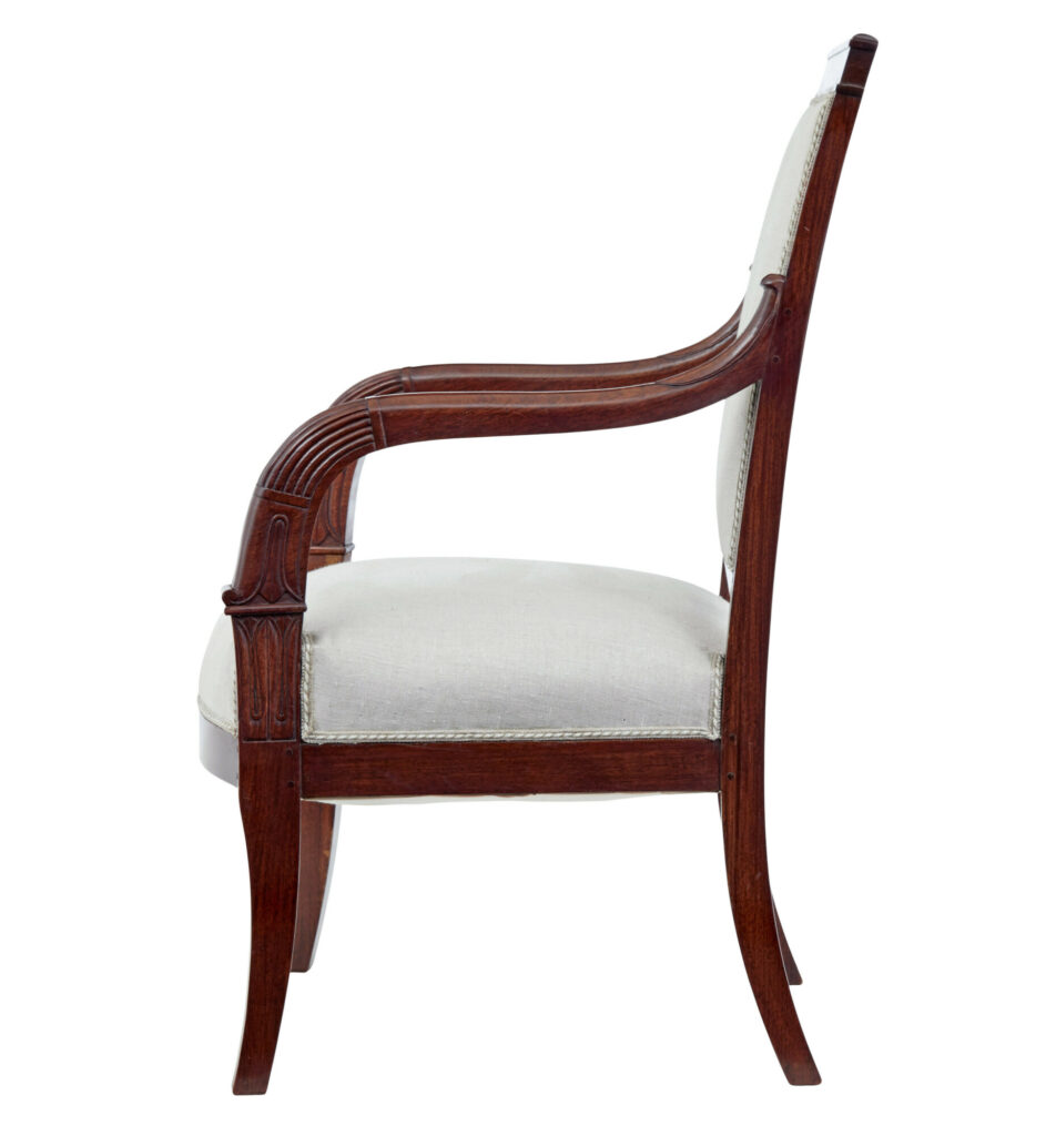 French 7 Piece 19th Century Empire Mahogany Salon Suite — image 3