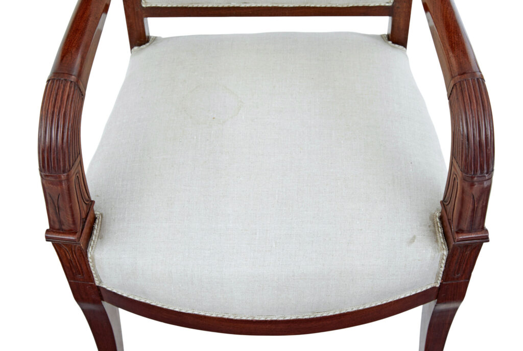 French 7 Piece 19th Century Empire Mahogany Salon Suite — image 2