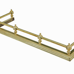 EARLY 20TH CENTURY BRASS FIRESIDE FENDER