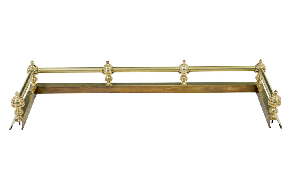 Early 20th Century Brass Fireside Fender — image 3