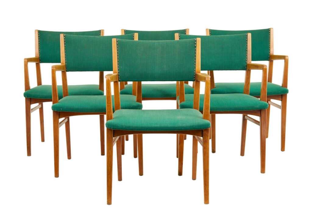 Set of 6 Mid 20th Century Scandinavian Armchairs