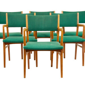SET OF 6 MID 20TH CENTURY SCANDINAVIAN ARMCHAIRS