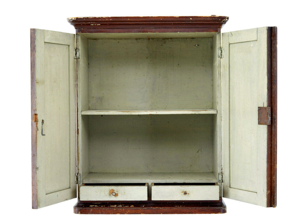 19th Century Scandinavian Painted Wall Cabinet — image 3