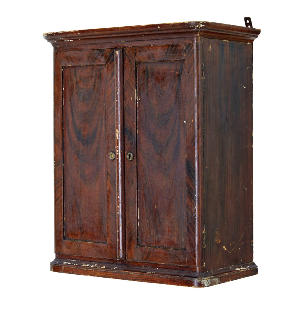 19th Century Scandinavian Painted Wall Cabinet