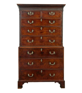 Early 19th Century Georgian Mahogany Secretaire Chest on Chest — thumbnail 10