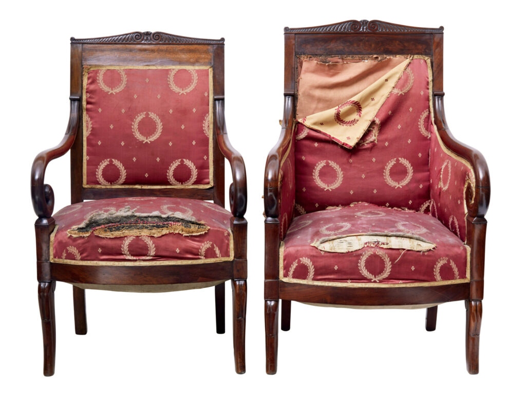 Set of 4 Mid 19th Century Danish Mahogany Armchairs — image 10