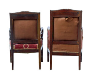 Set of 4 Mid 19th Century Danish Mahogany Armchairs — thumbnail 8