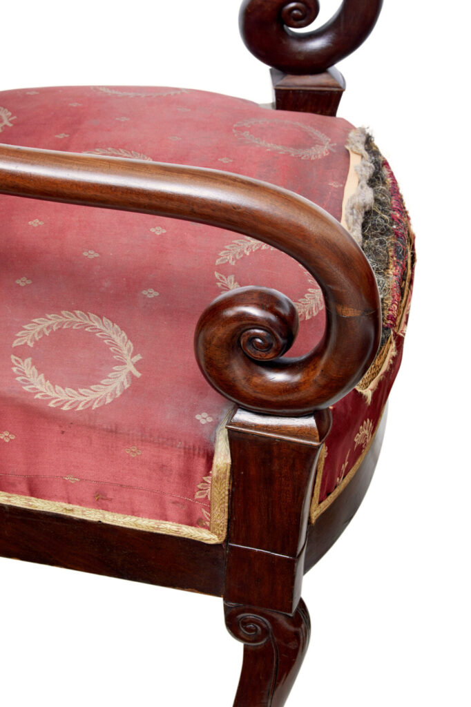 Set of 4 Mid 19th Century Danish Mahogany Armchairs — image 6