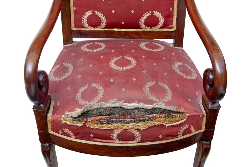 Set of 4 Mid 19th Century Danish Mahogany Armchairs — image 4
