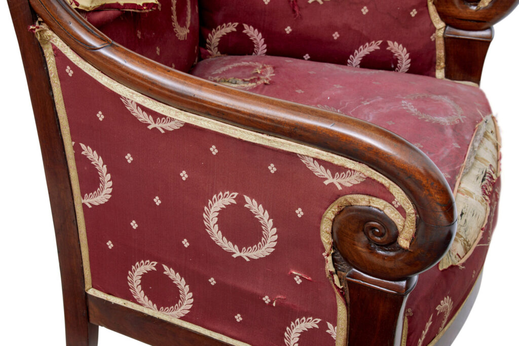 Set of 4 Mid 19th Century Danish Mahogany Armchairs — image 2