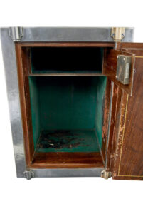 19th Century Danish Polished Steel Safe on Cabinet — thumbnail 3