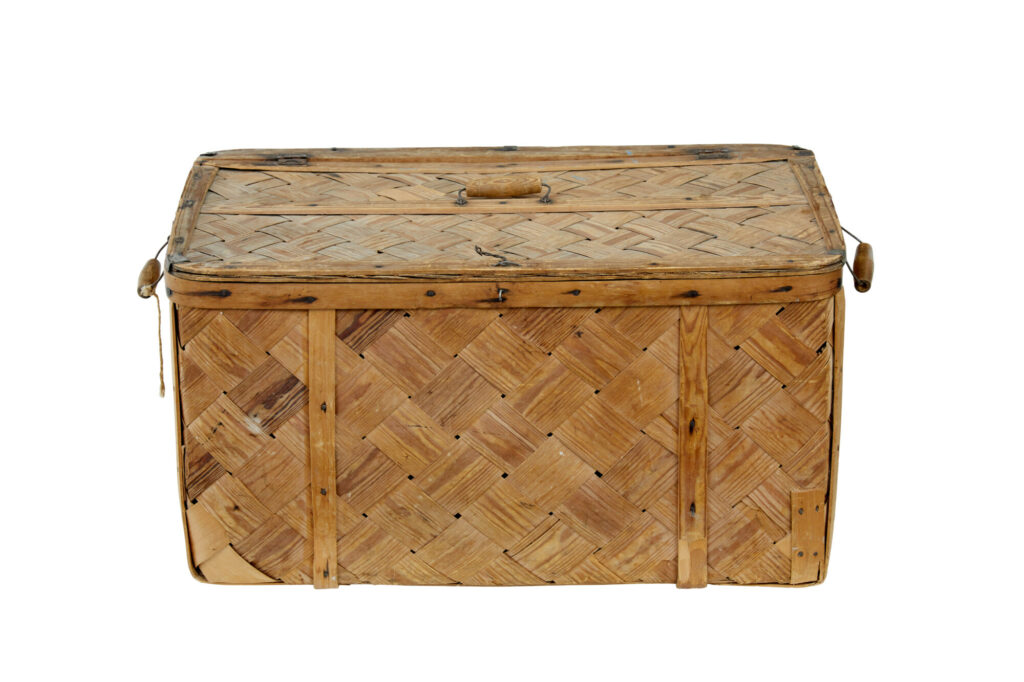 Swedish 19th Century Woven Pine Basket — image 5