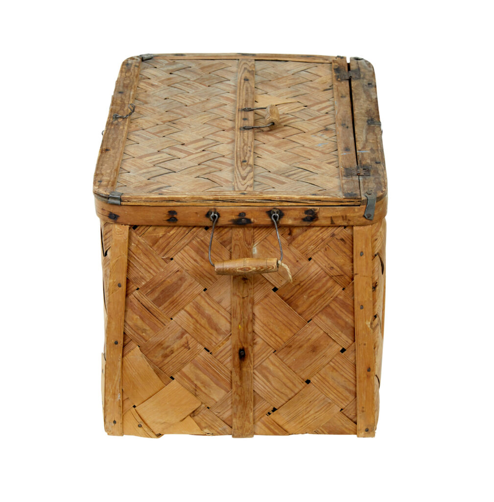 Swedish 19th Century Woven Pine Basket — image 4