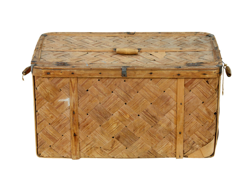 Swedish 19th Century Woven Pine Basket — image 3