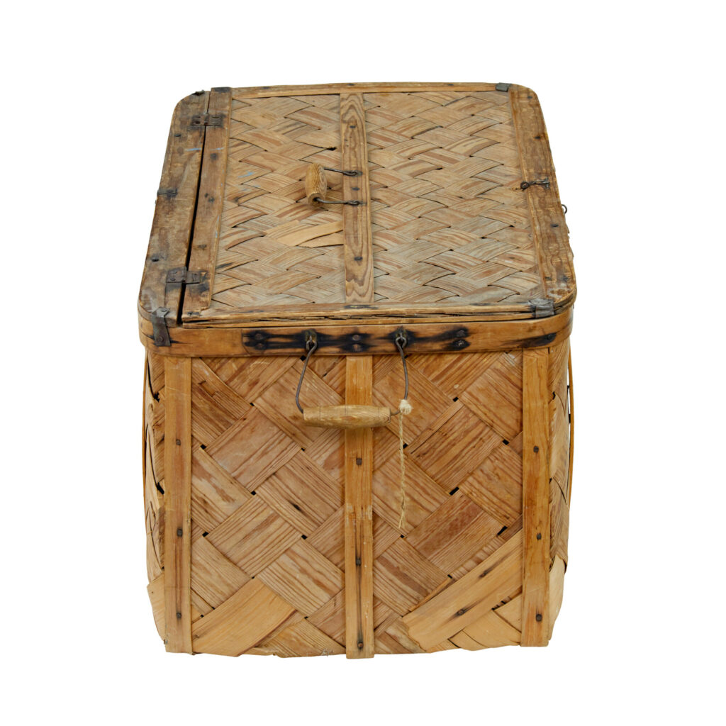 Swedish 19th Century Woven Pine Basket — image 2