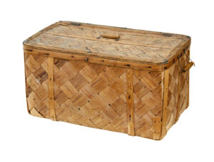 SWEDISH 19TH CENTURY WOVEN PINE BASKET