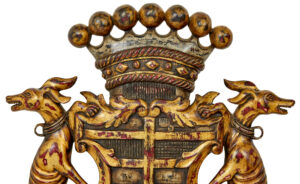 Decorative Greyhound Hand Carved Heraldic Coat of Arms — thumbnail 4