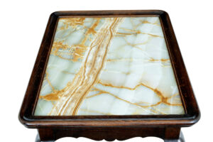 19th Century Oak Chippendale Influenced Onyx Top Table — thumbnail 4