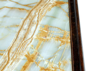 19th Century Oak Chippendale Influenced Onyx Top Table — thumbnail 2