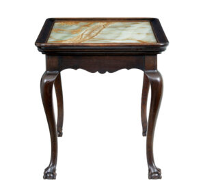 19th Century Oak Chippendale Influenced Onyx Top Table — thumbnail 6