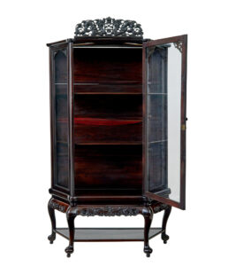 19th Century Chinese Carved Hardwood Glazed Display Cabinet — thumbnail 7