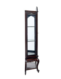 19th Century Chinese Carved Hardwood Glazed Display Cabinet — thumbnail 4