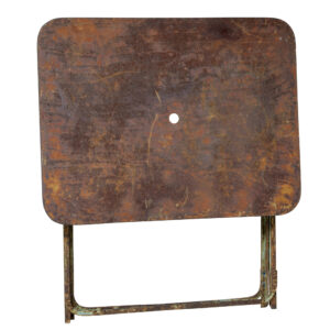Early 20th Century French Folding Metal Garden Table — thumbnail 4