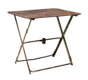 EARLY 20TH CENTURY FRENCH FOLDING METAL GARDEN TABLE
