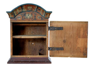 Early 19th Century Swedish Dalarna Painted Wall Cupboard — thumbnail 2