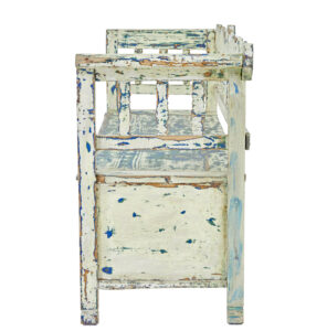 Large Swedish 19th Century Painted Pine Bench — thumbnail 11