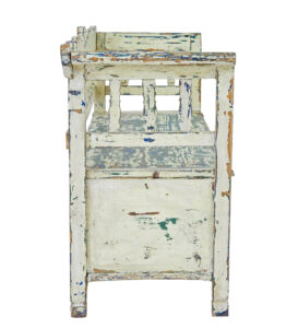 Large Swedish 19th Century Painted Pine Bench — thumbnail 10