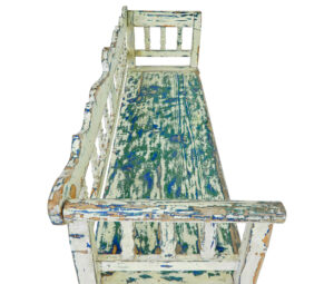 Large Swedish 19th Century Painted Pine Bench — thumbnail 8