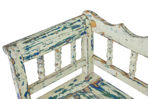 Large Swedish 19th Century Painted Pine Bench — thumbnail 5