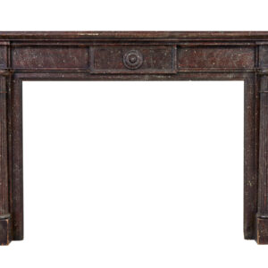MID CENTURY FAUX PORPHYRY MARBLE ADAMS STYLE MANTLEPIECE