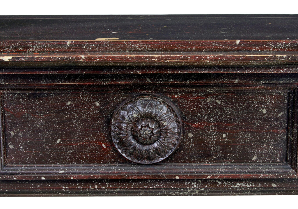 Mid Century Faux Porphyry Marble Adams Style Mantlepiece — image 2