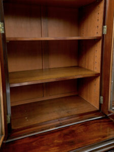 Early Victorian 19th Century Flame Mahogany Breakfront Bookcase — thumbnail 3